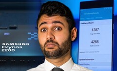 O genial Arun Maini se envolveu acidentalmente em um escândalo de pontuação do Geekbench. (Fonte de imagem: Samsung/Mrwhosetheboss - editado)