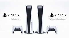 A Sony lançou o PlayStation 5 e o PlayStation 5 Digital Edition em 2020 por US$ 499 e US$ 399, respectivamente. (Fonte: Sony)