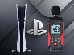 PS5 Slim Digital mostrado durante um teste de ruído (Fonte da imagem: Sony PlayStation, Landtek com edições)