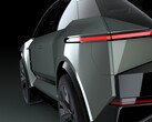 O SUV elétrico Toyota FT-3e tem um visor externo na porta. (Fonte da imagem: Toyota)