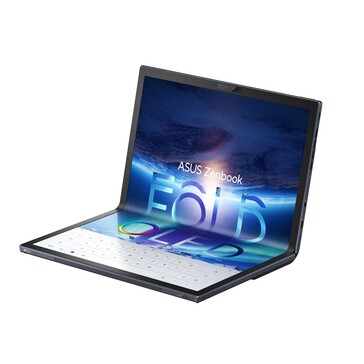 ZenBook Fold 7 OLED modo compacto (imagem via Asus)