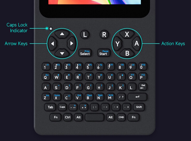 Um teclado está disponível