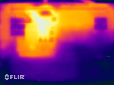 Temperaturas de superfície no teste de estresse (fundo)