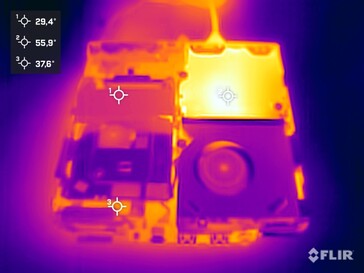 Teste de estresse do HP Elite Mini 800 G9 (sem a tampa da caixa)