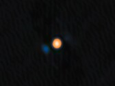 Uma imagem de Beltegeuse e sua estrela companheira, Siwarha (Fonte da imagem: NASA, JPL e NOIRLab; cortada)