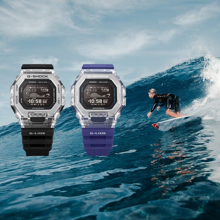 Os relógios Casio G-Lide GBX-100S-1A e GBX-100S-2A. (Fonte da imagem: Casio)