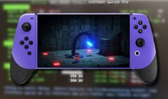 O conceito Nintendo Switch Pro, fabricado por um ventilador, permitiu a criação de um console maior com controladores Joy-Con redesenhados. (Fonte de imagem: @nintendalerts/ComputerBild - editado