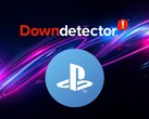 Símbolo da PlayStation Network mostrado abaixo do logotipo do Down Detector