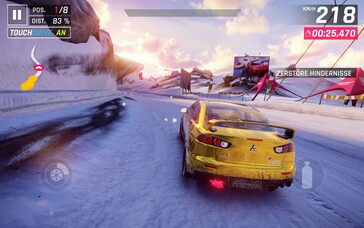 Asphalt 9 no Samsung Galaxy Tab S9 FE