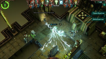 Na imagem: uma captura de tela de gameplay de Warhammer 40,000: Mechanicus.