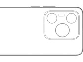 Uma renderização do "Huawei P70". (Fonte: Digital Chat Station via Weibo)