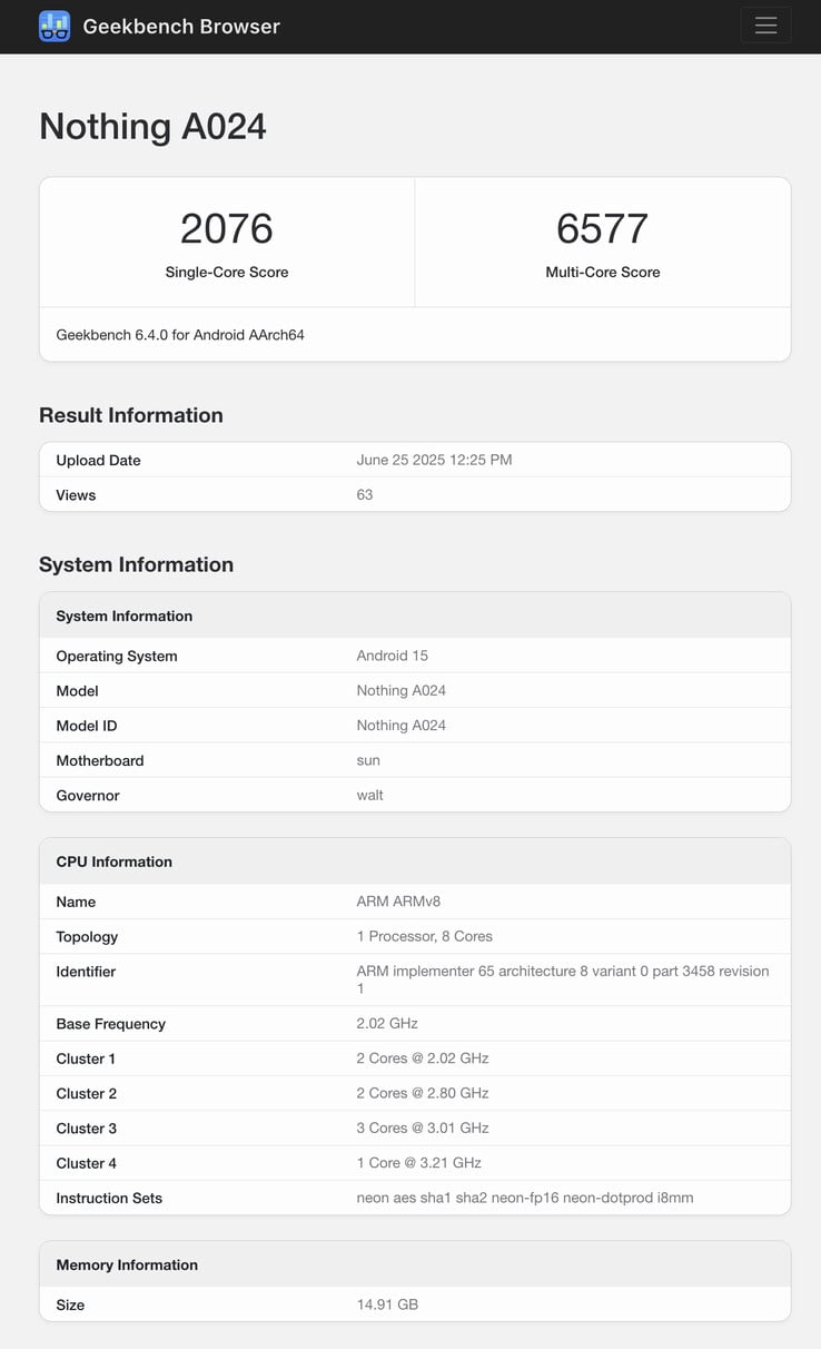(Fonte da imagem: Geekbench)