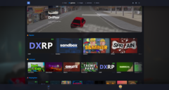 A nova Discovery Page baseada em prateleiras, introduzida na atualização de outubro de 2025 da s&amp;amp;box, ajuda a revelar jogos criados pela comunidade com mais eficiência (Imagem: Facepunch Studios)