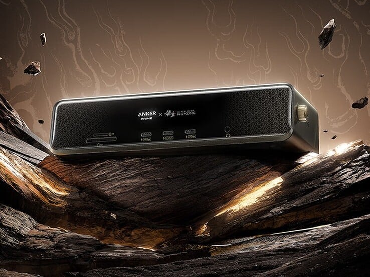 A estação de acoplamento de desktop Anker x Black Myth Wukong (14 em 1, quatro monitores, DisplayLink). (Fonte da imagem: Anker)