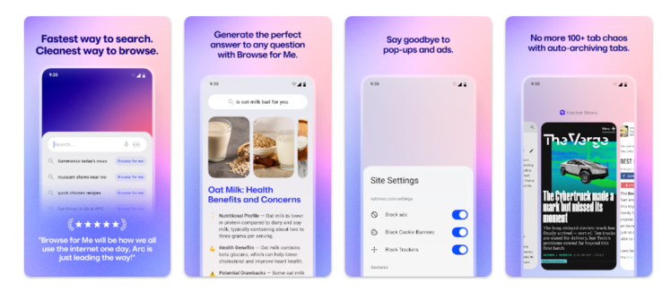 Arc Search Android browser