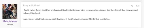 Postagem sobre *Majora’s Mask* no *Fire Emblem: Fortune’s Weave* — exemplares para resenha