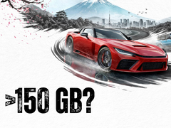 Um papel de parede do forza com o texto >150 GB?