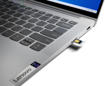 Lenovo IdeaPad 5G - slot SIM. (Fonte da imagem: Lenovo)