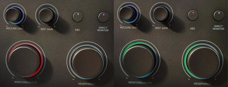 É difícil distinguir as cores dos LEDs sob luzes intensas.