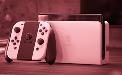 O modelo OLED do Nintendo Switch foi lançado em 2021 e está alojado em um corpo de metal. (Fonte da imagem: Nintendo - editado)