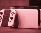 O modelo OLED do Nintendo Switch foi lançado em 2021 e está alojado em um corpo de metal. (Fonte da imagem: Nintendo - editado)