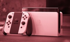 O modelo OLED do Nintendo Switch foi lançado em 2021 e está alojado em um corpo de metal. (Fonte da imagem: Nintendo - editado)