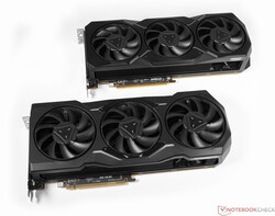 AMD Radeon RX 7900 XTX e AMD Radeon RX 7900 XT. Unidades de revisão, cortesia da AMD Alemanha.