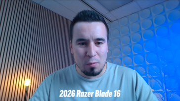 Qualidade da webcam do Razer Blade 16 2026.