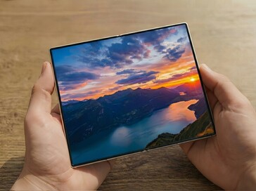 Samsung Galaxy Wide Fold desdobrado. (Fonte da imagem: Ice Universe on X)