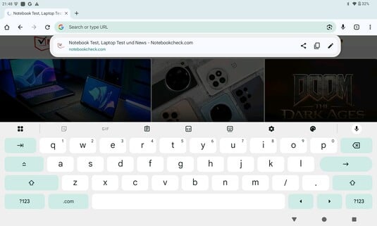 Teclado horizontal