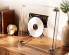 O CD player Syitren RM1 exibe os CDs em sua caixa transparente.