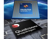 A Redmi Nota 10 e a Nota 10 Pro alegadamente vêm com uma Dimensidade 720 e Snapdragon 750G, respectivamente. (Fonte da imagem: MediaTek/Qualcomm - editado) 