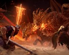 Jogabilidade cooperativa de Elden Ring Nightreign contra Tricephalos. (Fonte da imagem: Steam)