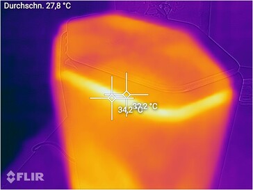 Temperaturas de superfície nas saídas de ar do Netgear Nighthawk RS600