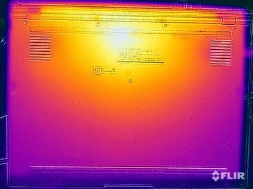 Temperaturas da superfície do teste de estresse (parte inferior)