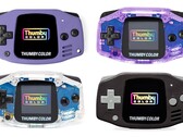 O Thumby Color vem em vários acabamentos, muitos dos quais foram inspirados no Nintendo Game Boy Advance. (Fonte da imagem: TinyCircuits)