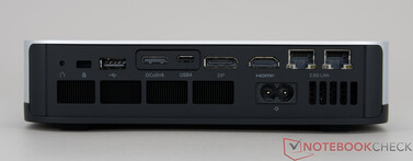 Minisforum AI X1 Pro - Conexões no painel traseiro