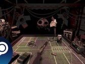Uma captura de tela do Buckshot Roulette que mostra a atmosfera assustadora do jogo enquanto o senhor joga contra o Dealer. (Fonte da imagem: Steam)