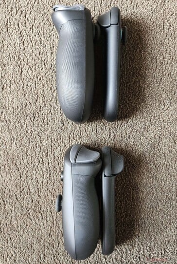 Em comparação, os Joy-Cons do M12S possuem punhos significativamente mais grossos.
