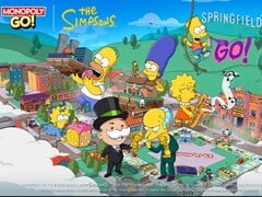 A arte promocional oficial do evento Monopoly Go The Simpsons.