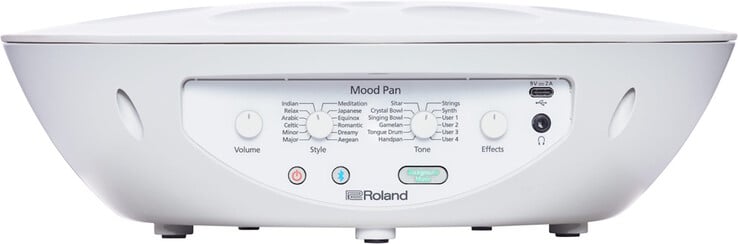 Os proprietários podem controlar o Roland Mood Pan usando os controles traseiros. (Fonte da imagem: Roland)