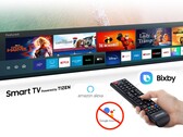 As smart TVs da Samsung oferecerão apenas Alexa e Bixby como opções de assistentes de voz (Fonte da imagem: Samsung - editado)
