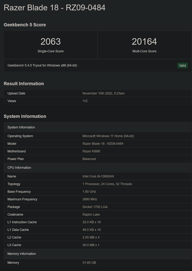 (Fonte de imagem: Geekbench)