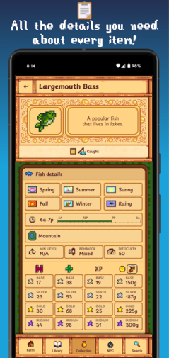 Detalhes do item no aplicativo Gunther's Library (Fonte da imagem: Google Play Store)