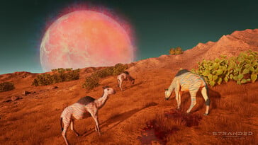 Uma imagem que mostra animais em Stranded: Alien Dawn.