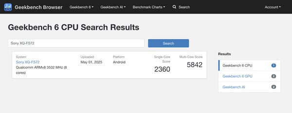 (Fonte da imagem: Geekbench)