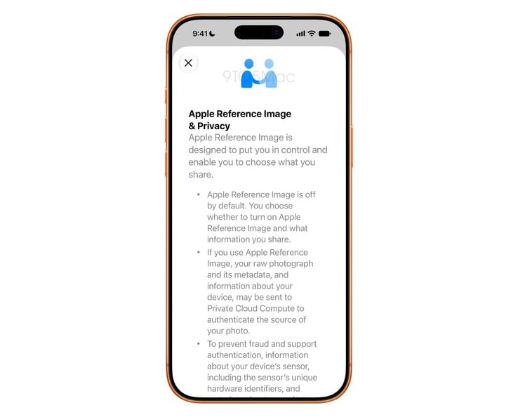 A versão beta mais recente do iOS 27 já descreve o novo recurso “Imagem de Referência”.