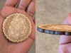 Design em Stock SVG em Basswood (laser de diodo) e recorte (laser de fibra) mostrando o ângulo de corte.