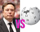 Representação artística de Elon Musk vs Wikipedia. (Fonte da imagem: Wikipedia, editado)