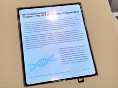 A tela dobrável sem vincos da Samsung supostamente para o próximo Galaxy Z Fold 8. 